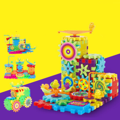 Electric Gears 3D Model Building Kits Plastic Brick Blocks Educational Toys for 