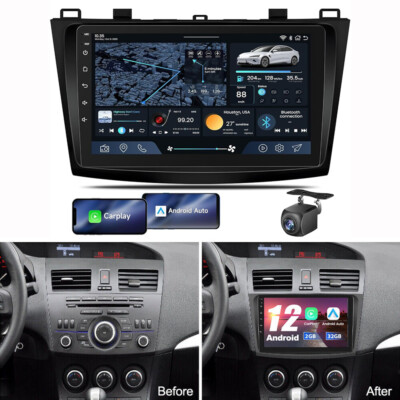 For Mazda 3 2010 2011 2012 2013 Car Stereo Android 13 9'' IPS GPS RDS Radio + CAM