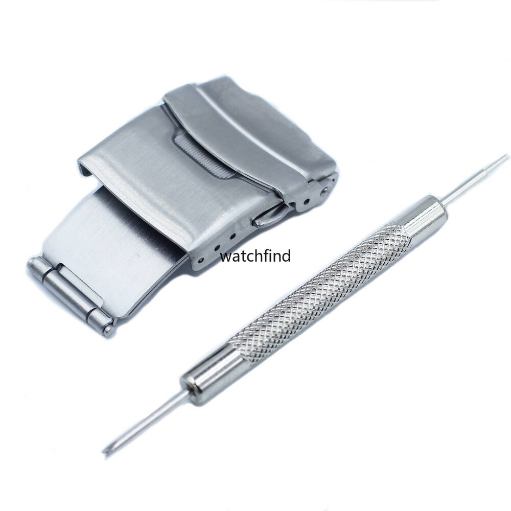 2PCS Clasp Buckle Tool Stainless Steel Button for Watch Band Bracelet  Strap
