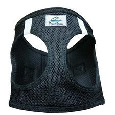 Doggie Design Dog Harness American River Black Ultra Choke-Free Size XXS-3XL