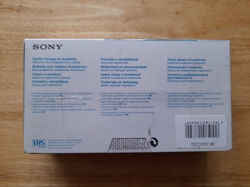 Sony 4 horas CD240 VHS cintas de video paquete doble ~ NUEVO Y SELLADO - Imagen 2 de 6