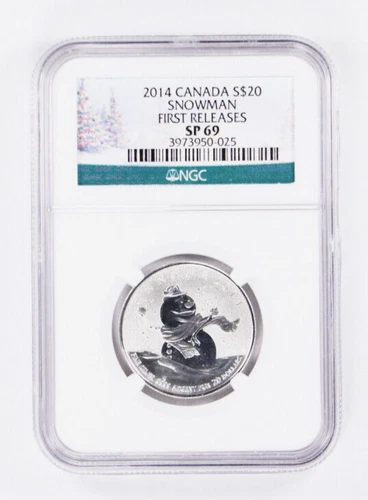 2014 Canada Snowman Special Proof 1/4 oz Silver NGC SP69 First Releases $20