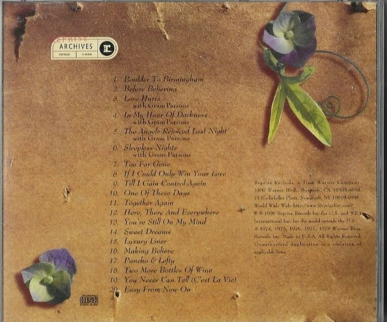 CD Emmylou HARRIS PORTRAITS 3枚組 全61曲 Emmylou Harris