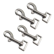   4 Pieces 60mm Swivel Eye Snap Hooks 316 Stainless Steel Marine Grade Single ...