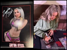 Zayda Steel Signed Matte 8x10 Proof WWE ID Promo NXT EVOLVE AEW