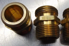 (1) 3/4" Male NPT Pipe to 3/4" GHT Male Garden Hose Adapter *THICK HEAVY BRASS*
