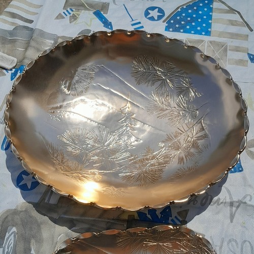 Arthur Rüstung Schale und Schmuck Geschirr Set Kiefer Baum gehämmert Aluminium - Bild 3 von 12