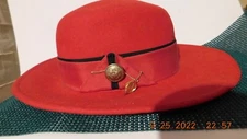 Sonni San Francisco Red 100% Wool Hat Vintage 1980s Lancaster Made in USA