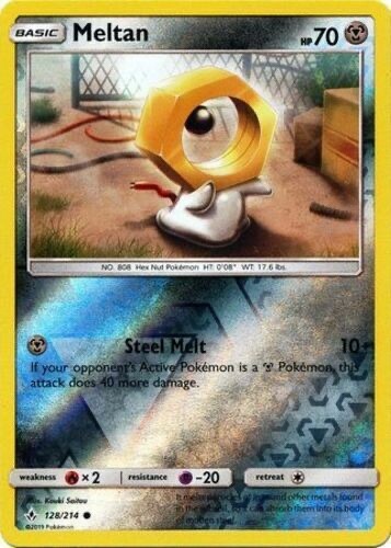 Pokemon - Meltan - 128/214 - Reverse Holo  - Unbroken Bonds - NM/M