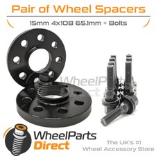 Espaciadores de rueda (2) y pernos 15 mm para Citroen C3 Aircross 17-22 ruedas originales