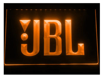JBL LED Neon Light Sign for Audio store or service sound studio