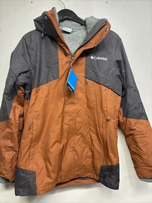 Columbia Mens Brown Bugaboo II Fleece Interchange Jacket Size Small #D1A 