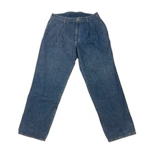 Vintage Harley Davidson Denim Blue Jeans Leather Ridding Pants Adult Sz 36  x32  