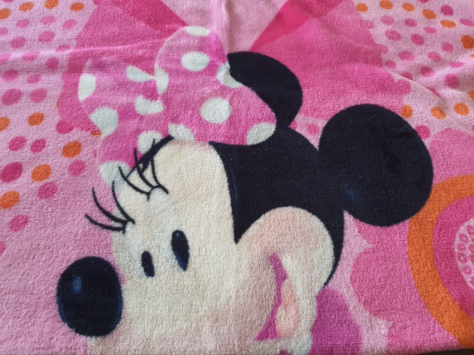 MINNIE MOUSE Fleece Throw Blanket Pink Orange flowers Disney NorthWest vtg lovey eBay