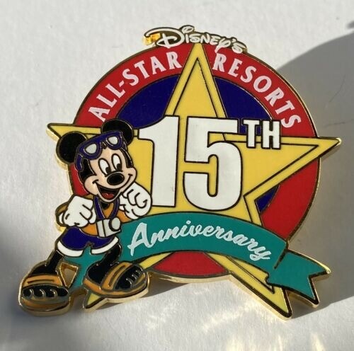 LE 500 RARE Disney pin WDW All-Star Resorts 15th Anniversary Mickey Mouse