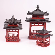 Chinese Ancient Building Pavilion Model Aquarium Landscape Bonsai Plastic Toys