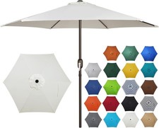 7.5 ft Patio Umbrella Yard Umbrella Outdoor Market Umbrella W/ Push Button Tilt