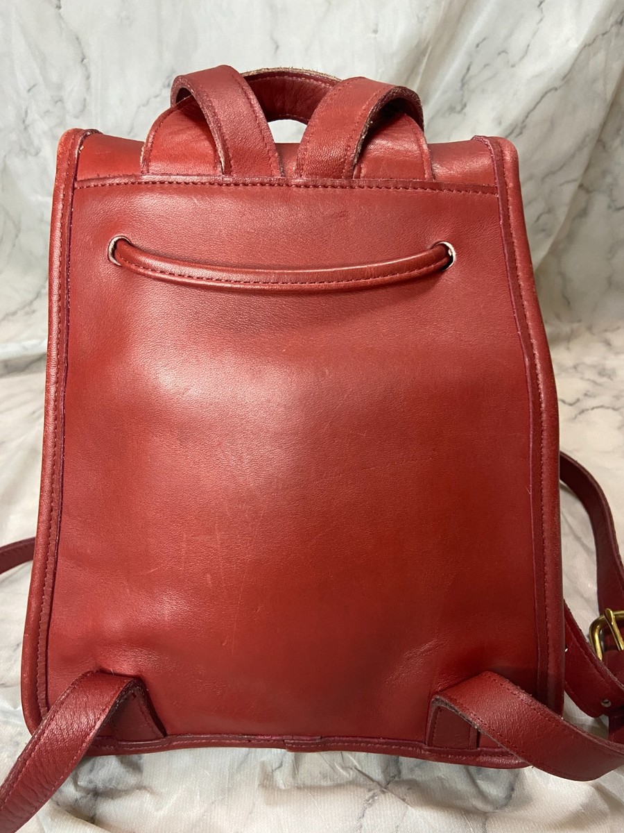 vintage coach old ✨9960 leather bag read COACH Vintage 9960 Red Leather Daypack Backpack Purse