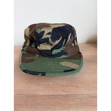 USMC Marine Corps Woodland Camo Utility Cover Cap EGA Large R&B Inc Made in USA