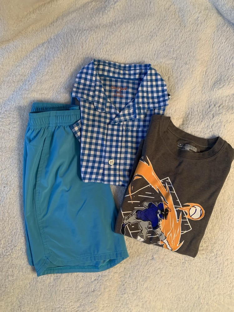 Boys 3-Piece Outfit - 2 Short Sleeve Shirts & 1 Short - XS - Under Armour All in Motion