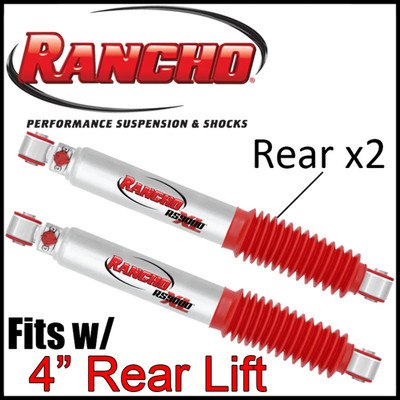 Rancho RS9000XL Rear Shock Absorbers 2000-2014 Tahoe Suburban Yukon XL w/4'' Lift
