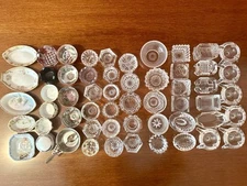 Antique Glass Salt Dip Collection of 55 Beautiful Pieces and  2 bonus pieces