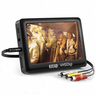 Aukson A41D VHS Digital Converter AV Video Recorder MP3 MP4 4.3 Inch TFT USB RCA