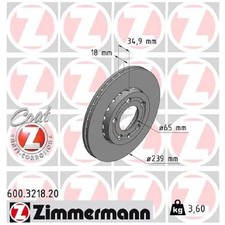 2x Zimmermann Scheibenbremse vorne 26182163 6Q0615301 6Q0615301A