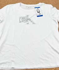 Calvin Klein Jeans Ladies' Logo Short Sleeve Tee White M