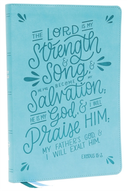 NKJV, Thinline  Bible, Verse Art Cover Collection, Leathersoft, Teal, Red