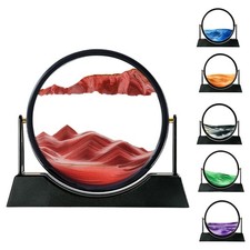 Moving Sand Art Picture Liquid Motion, 3D Quicksand D cor, Deep Sea Sandscape...