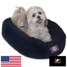 Majestic Pet 24" Micro Velvet Calming Round Dog Bed Washable - Cozy Soft