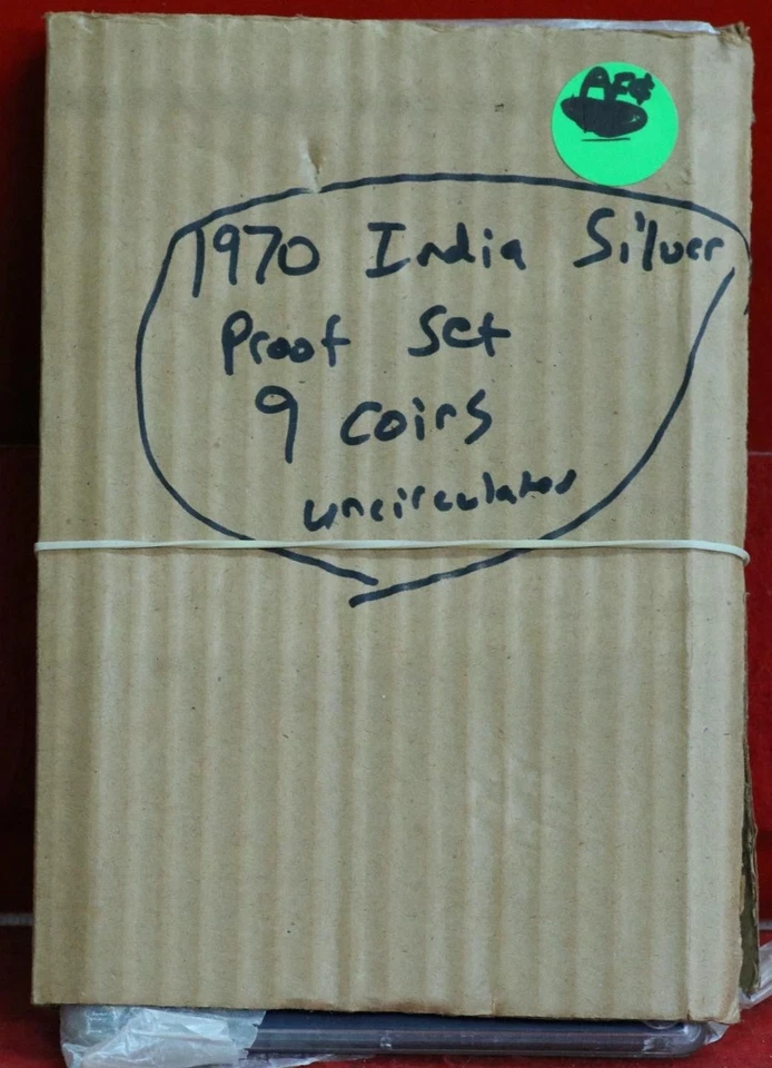 Uncirculated 1970 India 9 Coin Silver Proof Set - Image 1 of 1