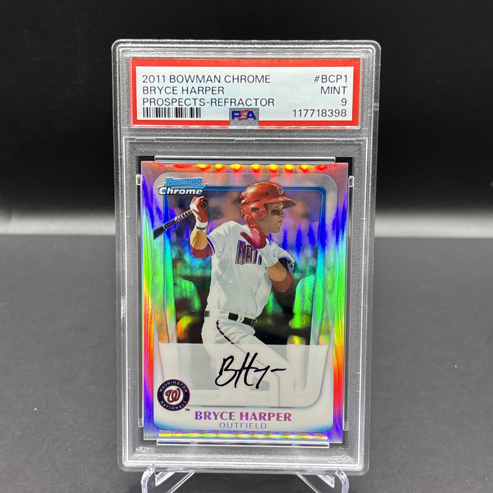 2011 Bowman - Chrome Prospects Bryce Harper #BCP1 Refractor /799 (RC) PSA 9