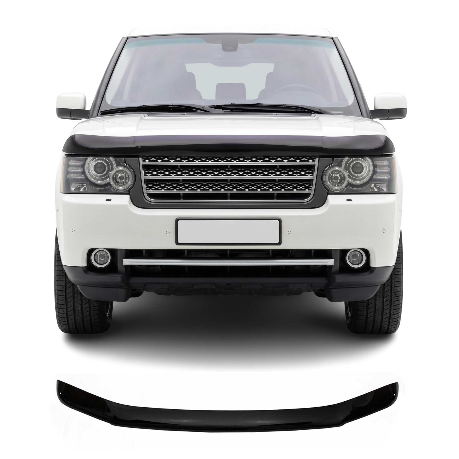 Déflecteur de capot Freelander anti-gravillons en acrylique noir haute résistance