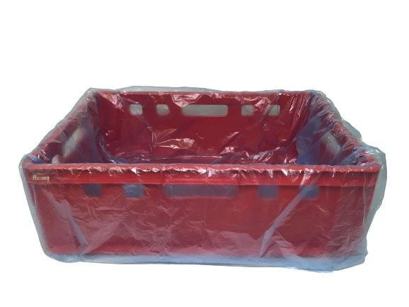 Sacs à Caisses pour E 2 Caisses Bleu Transparent Sacs Pliables Latéraux Sacs d'Insertion VE 5 - Photo 1/1