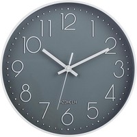 Funk Wanduhr 30 Cm Lautlos Batteriebetrieben Grau Moderne Wanddekoration