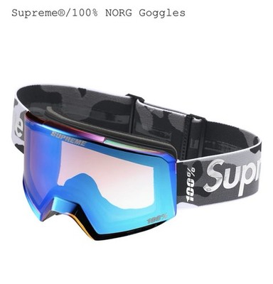 【新品未使用】Supreme100% NORG Goggles CAMO Supreme x 100% The Norg Ski Goggles Snow Camo Colorway HIPER Lens