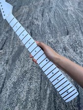 Écrou en os manche guitare électrique AAAAA inox 22 frettes érable blanc brillant