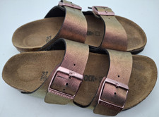 Birkenstock Arizona Iridescent Red Copper Sandals - UK 4.5, EUR 37 Narrow