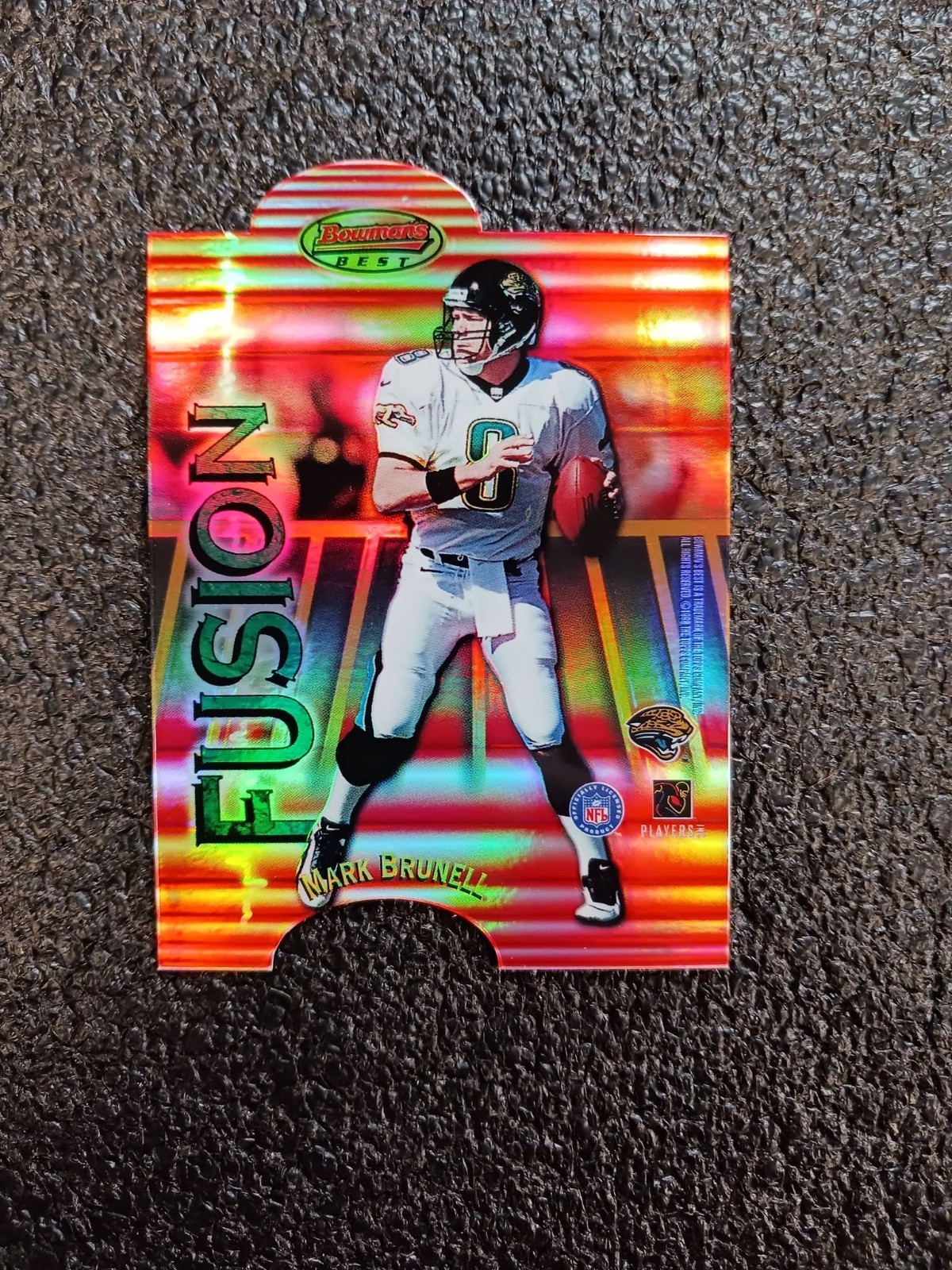 1998 Bowmans Best Fusion Mark Brunell/Ryan Leaf Refractor 007/100