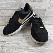 Nike Cortez 72 876874-001 Black White Cork Leather Athletic Shoes Men Size 8.5