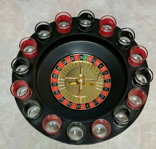 Fairly Odd Novelties Roulette Drinking Game - 16 Shot Glasses, Complete Set
