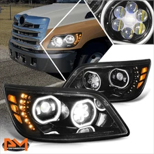 For 06-10 Hino 185 165 145 Full LED Sequential Turn Signal Projector Headlights