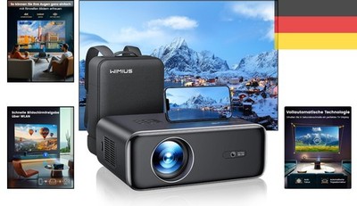 Beamer【Autofokus/Trapezkorrektur】 30000 Lumen Beamer 4K Heimkino Unterstützt ...