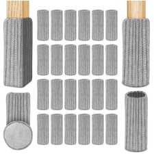 Stuhlsocken, 24 Stück Elastisch Möbelsocken Gestrickte, Filz Stuhlbeinkappen,...
