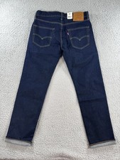 LEVI S 502 Taper Premium Big E Selvedge Jeans Blue Denim Men's 32x32 NWT
