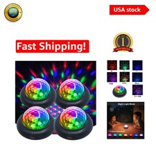 Compact USB Rechargeable Disco Ball Night Light - Fun Sound-Activated Lighting