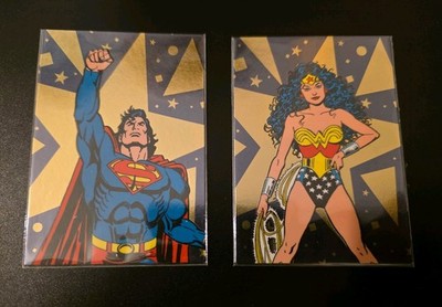 DC Stars Superman F1 & Wonder Woman F3 Karten, 1994 Skybox, FOIL CHASE CARDS