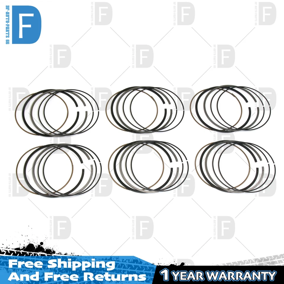 Juego de 6 anillos de pistón PARA BMW 323i 528i E46 E39 2.5 2.8 M52B25 M52B28 11251437077 Foto 4 de 4